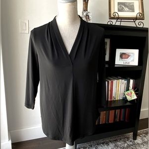 Petite Black Blouse